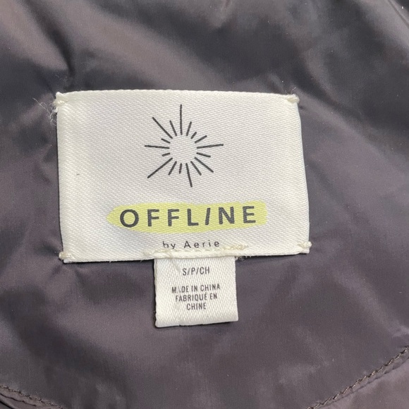 Offline‎ By Aerie Hooded Brown Cheetah Print Puffer Jacket Womens Small Full Zip - Picture 4 of 12